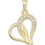 Soliter Zlatý přívěsek srdce s krystaly 249 001 00472 + 2 měsíce na vrácení zboží