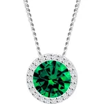Preciosa Stříbrný náhrdelník Lynx Emerald 5268 66 (řetízek, přívěsek) + 2 měsíce na vrácení zboží