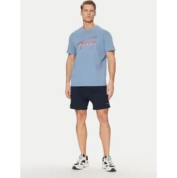 Pánské kraťasy Tommy Jeans Sportovní kraťasy Flag Beach DM0DM20637 Tmavomodrá Regular Fit L