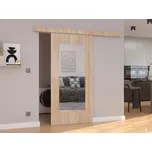 Posuvné dveře se zrcadlem Nela - 106 cm s tlumeným dojezdem Barva: dub Sonoma