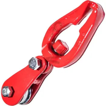 zvedák Lanovnice s kluzným třmenem, pro lano do 10 mm a řetězy 7/8 mm, červená
