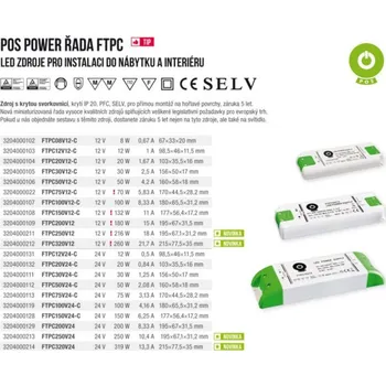 Napájecí zdroj pro osvětlení Napájení PROFI LED 12V/70W/5830mA IP20 stavební