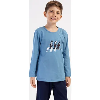 Chlapecké pyžamo Dětské pyžamo dlouhé Tobias modrošedá 11 - 12