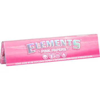 Elements Pink King Size Slim papírky 32 ks 1 ks