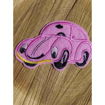 Textilní nažehlovací páska Nažehlovačka auto barva růžová