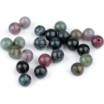 Korálek Minerální korálky Indiánský achát Ø8 mm, Balení 46 ks, Varianta indiánský achát