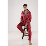 Pánské pyžamo satén Satyna 939 Bordó - De Lafense bordó M