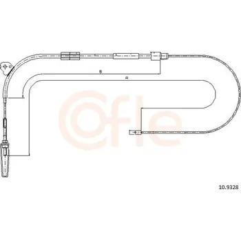 Brzdový systém Tažné lanko, parkovací brzda COFLE 10.9328
