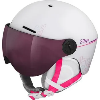 Speedy PRO dětská lyžařská helma bílá-růžová, Obvod 55-58