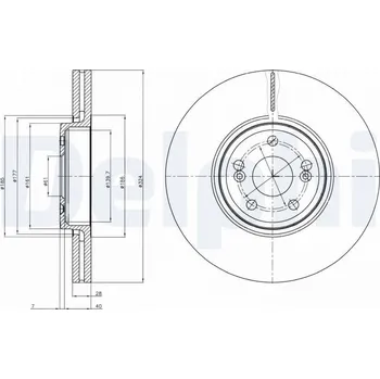 Brzdový kotouč Brzdový kotouč DELPHI BG9687
