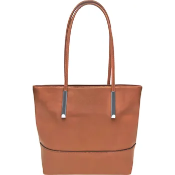 Kabelka Stylová středně hnědá kabelka přes rameno z eko kůže Nelfie