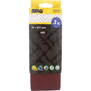 Auto-moto Brusné pásy 75 x 457 mm, různé hrubosti, pro pásové brusky - MAGG Zrnitost: A40