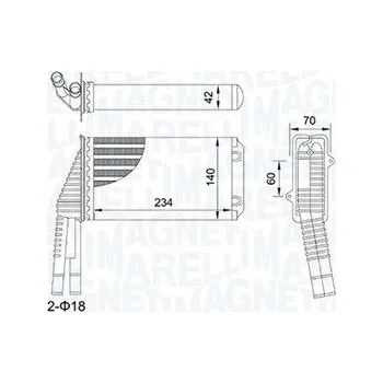 Výměník tepla, vnitřní vytápění MAGNETI MARELLI 350218467000