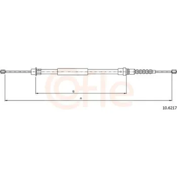 Auto-moto Tažné lanko, parkovací brzda COFLE 92.10.6217