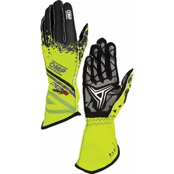 Rukavice Závodní rukavice OMP KS-2 ART my2025 (vnější šití) žlutá/černá