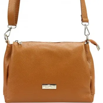 Kabelka Kožená kabelka MiaMore 01-002 DOLLARO - camel