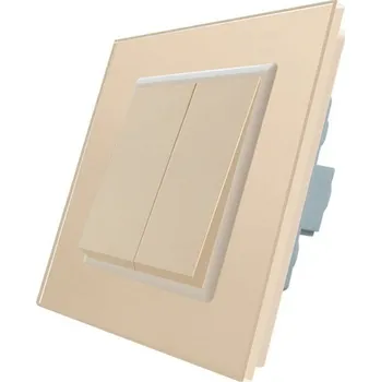 vypínač WELAIK vypínač mechanický dvojitý ř.5 A721L - ivory creme SET