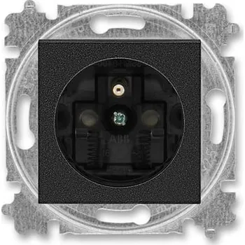 vypínač a zásuvka Kryt zásuvky Levit M (5519H-A02357 63) onyx/kouřová černá ABB ND5519H-A2351 63