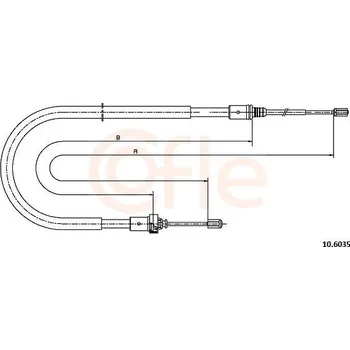 Auto-moto Tažné lanko, parkovací brzda COFLE 10.6035
