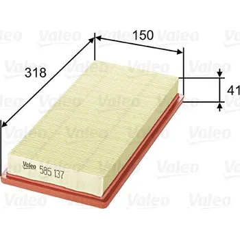 Vzduchový filtr Vzduchový filtr VALEO 585137