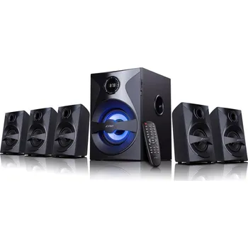 Audio FENDA F&D repro F3800X/ 5.1/ 80W/ černé/ FM rádio/ USB/SD přehrávání/ dálkové ovládání