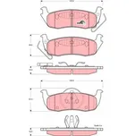 Sada brzdových destiček, kotoučová brzda TRW GDB4137
