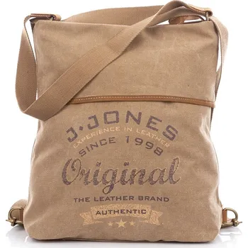 Kabelka Dámský batoh a kabelka Canvas 4558 hnědý Jennifer Jones