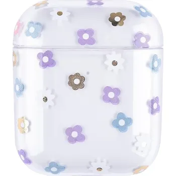 Příslušenství pro sluchátka Plastový průhledný obal s květinami pro Airpods 1/2