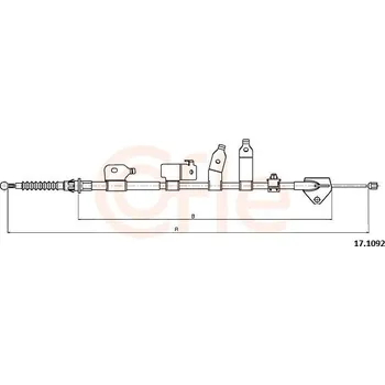 Brzdový systém Tažné lanko, parkovací brzda COFLE 92.17.1092