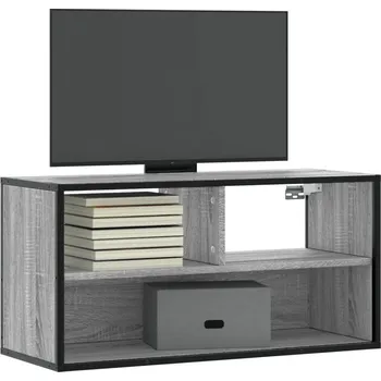 Televizní stolek vidaXL TV skříňka 80 x 31 x 39,5 cm kompozitní dřevo a kov [848926] Barva: šedá sonoma
