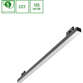 LED panel LED lineární design svítidlo do 3F lišty 50W 6250 lm CCT change, černé, záruka 5 let