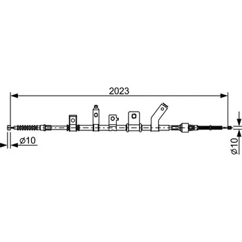 Lanko parkovací brzdy Tažné lanko, parkovací brzda BOSCH 1 987 482 515