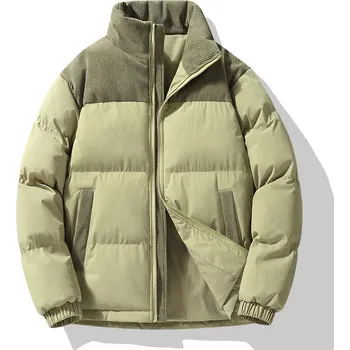 Pánský zimní kabát Pánská zimní bunda ND816 Barva: Zelená, Velikost: 4XL