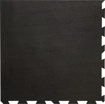 Venkovní dlažba Černá gumová modulová puzzle dlažba (roh) FLOMA FitFlo SF1050 - 100 x 100 x 1,6 cm