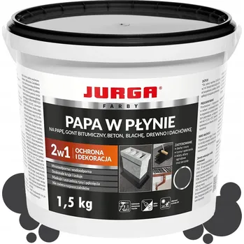 barva na zeď JURGA tekutá lepenka střešní Barva na střechy a ploty 1,5 kg ANTRACIT