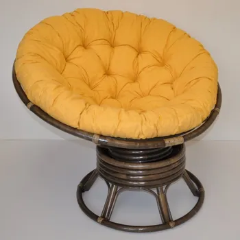 Papasan Ratanový papasan houpací hnědý Žlutý melír