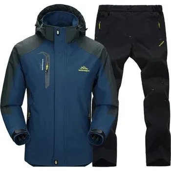 Zimní set na hory outdoor bunda a kalhoty Barva: Tmavě Modrá, Velikost: L