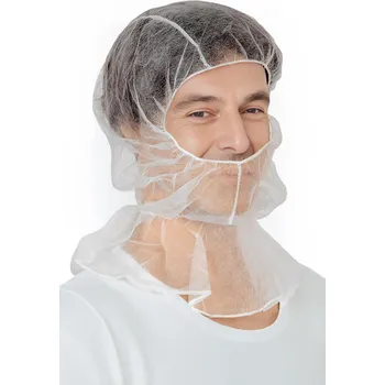 Jednorázový oděv 2P Servis Kapuce antistatická bílá 100% Polypropylen