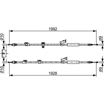 Lanko parkovací brzdy Tažné lanko, parkovací brzda BOSCH 1 987 482 494