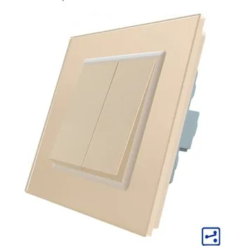 vypínač WELAIK vypínač mechanický dvojitý ř. 6+6 A722L - ivory creme SET