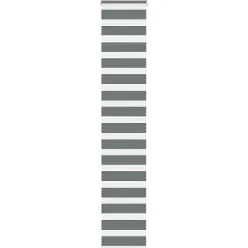 Roleta vidaXL Zebra roleta 40x230 cm šířka látky 35,9 cm polyester [4014795] Barva: Tmavě šedá