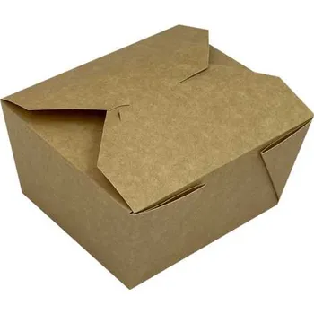 Jednorázové nádobí lunchbox 750 ml kraft, 120x105x63 mm (50 ks/balení)