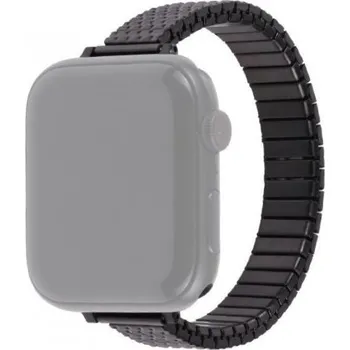 Řemínek na hodinky Tenký elastický řemínek z nerezové oceli pro Apple Watch 42mm / 41mm / 40mm / 38mm - černý