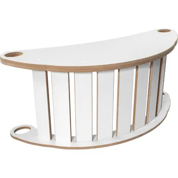 Hračka pro nejmenší AMBRILO Stolová deska bílá MDF pro Montessori houpačku XXL 6v1