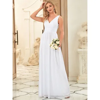 Dámské šaty Ever Pretty svatební bílé šaty 7764 Velikost: 4XL / 48 / 16 / 20