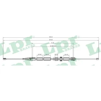 Lanko parkovací brzdy Tažné lanko, parkovací brzda LPR C0263B
