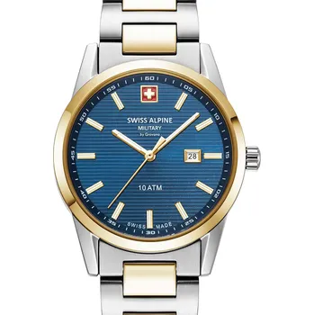 Hodinky Swiss Alpine Military 7767.1145 Ladies Watch Argos two tone blue 34mm 10ATM