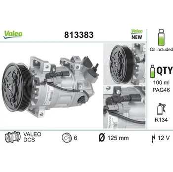 Kompresor klimatizace Kompresor, klimatizace VALEO 813383