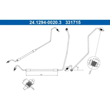 Brzdová hadice Brzdová hadice ATE 24.1294-0020.3