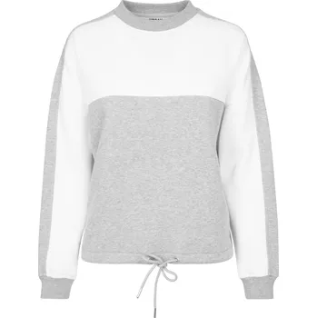 Dámská mikina Dámská mikina URBAN CLASSICS TB1842 GREY/WHITE S